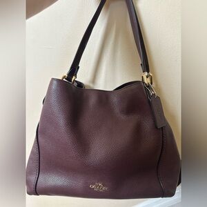 Coach Edie Leather Shoulder Bag